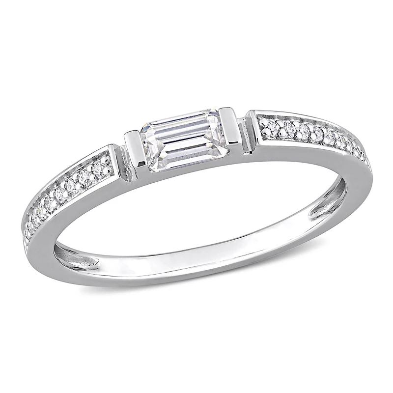 Bague d’Anniversaire de Mariage Miabella avec 3/8 Carat PBT de Moissanite en Argent Sterling
