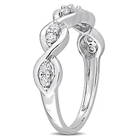 Miabella 1/4 Carat T.G.W. Created Moissanite Sterling Silver Anniversary Ring