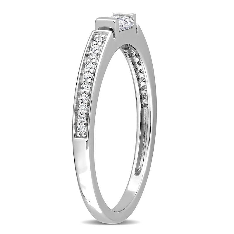 Bague d’Anniversaire de Mariage Miabella avec 3/8 Carat PBT de Moissanite en Argent Sterling