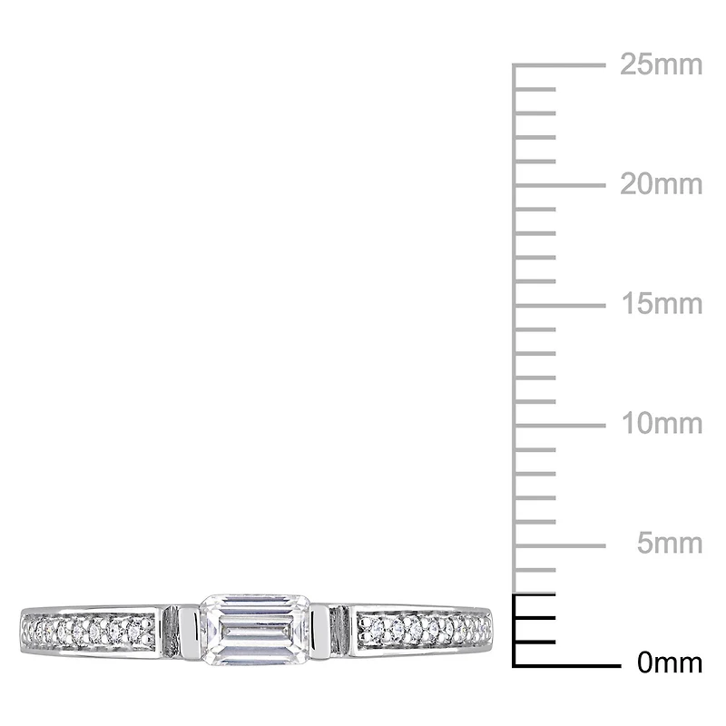 Bague d’Anniversaire de Mariage Miabella avec 3/8 Carat PBT de Moissanite en Argent Sterling