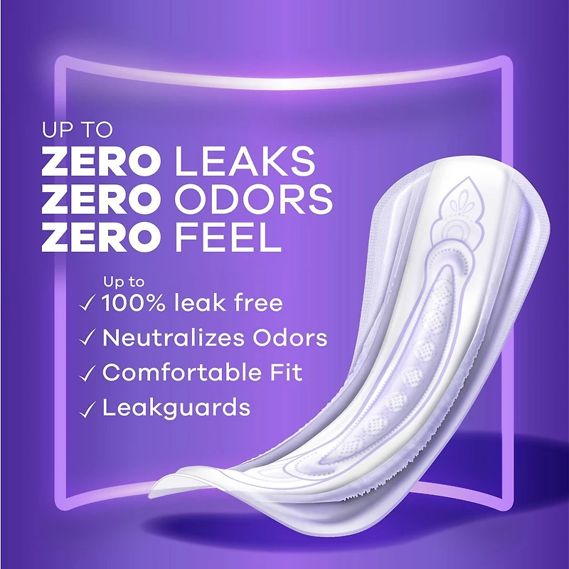 Serviettes d’incontinence et de post-partum Always Discreet, longues, degré d’absorption très abondant, pour femmes, 28serviettes 28CT