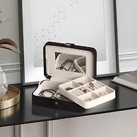 Mele and Co Giana  Plush Fabric Fashion Jewellery Box