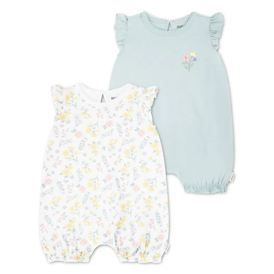Lot de 2 Barboteuses pour Bébé Fille Huggies Happy Hugs