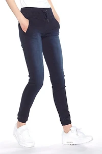 Foxy Jeans™ Ladies Pull-On Jogger | Dark Indigo Rinse
