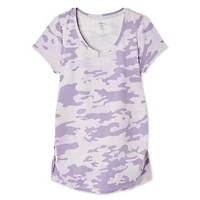 Paisley Sky Maternity Short Sleeve V-Neckline Tee