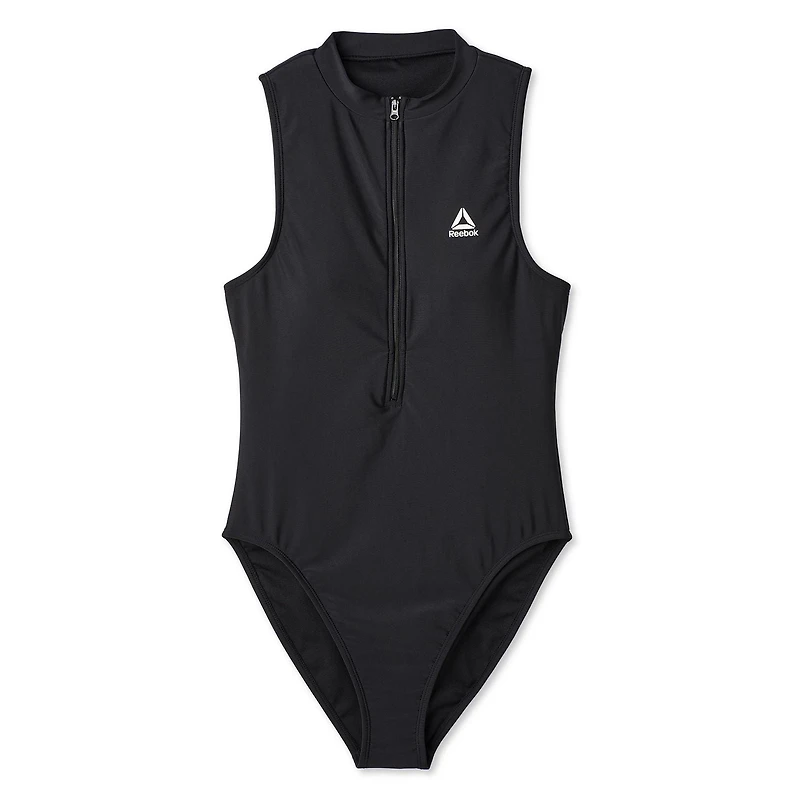 Reebok Women's Half Zip One Piece Swimsuit