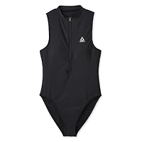 Reebok Women's Half Zip One Piece Swimsuit