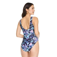 Maillot de bain 1 pièce à encolure dégagée Reebok pour femmes