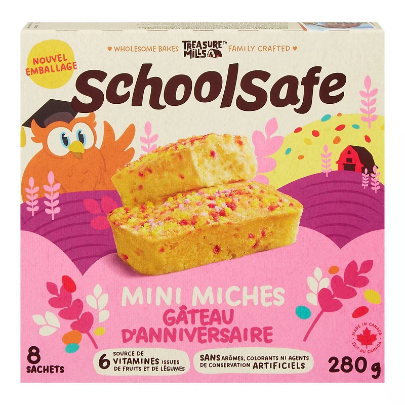 School Safe Birthday Cake Mini Loaves