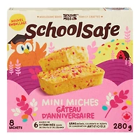 School Safe Birthday Cake Mini Loaves