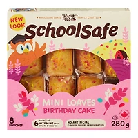 School Safe Birthday Cake Mini Loaves