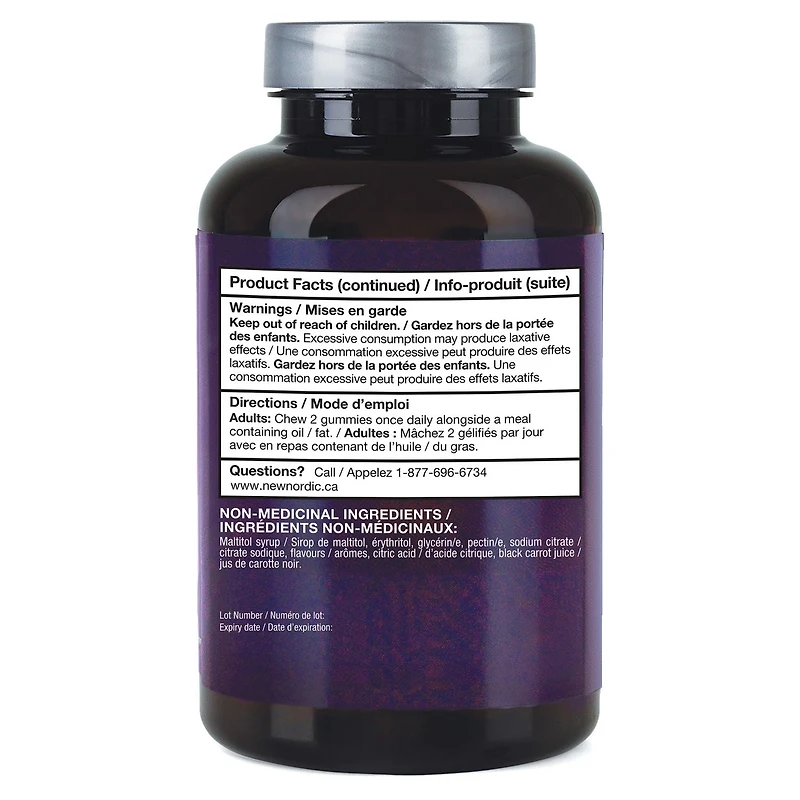 New Nordic, Blue Berry Gummies, Supports Eye Health - Maintains Eyesight and Vision - With European Blueberrry Extract - Vegan Gummies - 60 count