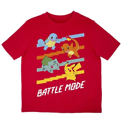 Pokemon T-shirt col rond à manches courtes pour garçon