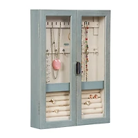 Mele and Co Armoire à bijoux suspendue Leia Oceanside grise