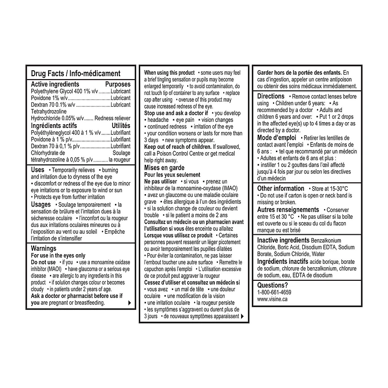 Visine for Red Eye, Workplace Redness Relief, 15 mL