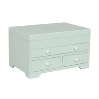 Mele and Co Boîte à bijoux en bois brillant Bianca Seafoam