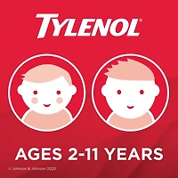TYLENOL® Enfants, Fièvre et mal de gorge, comprimés à croquer, soulage la fièvre et le mal de gorge, saveur de raisin, pour les enfants de 2 à 11 ans, 20 comprimés 20 comprimés