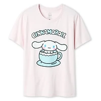 T-shirt à imprimé graphique Cinnamoroll pour femmes