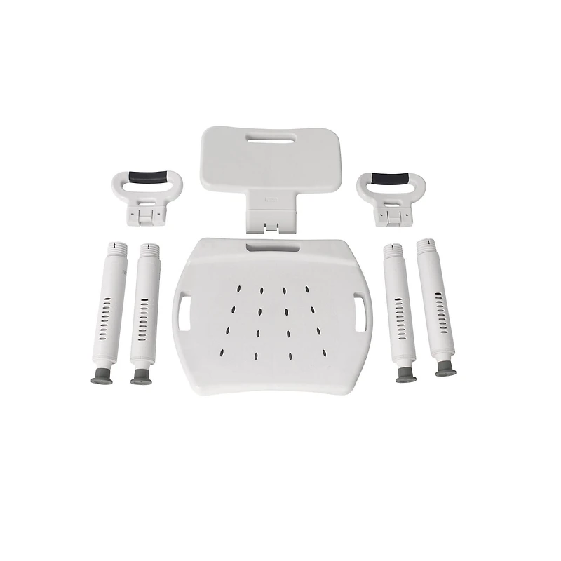 Drive Medical White Premium Series Shower Chair with Back and Arms