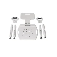 Drive Medical White Premium Series Shower Chair with Back and Arms