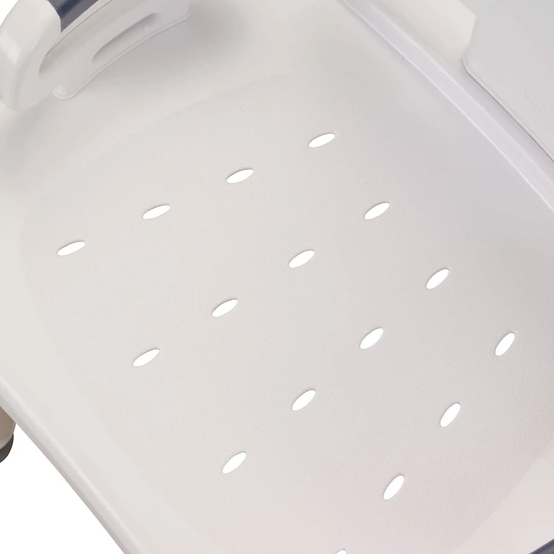 Drive Medical White Premium Series Shower Chair with Back and Arms