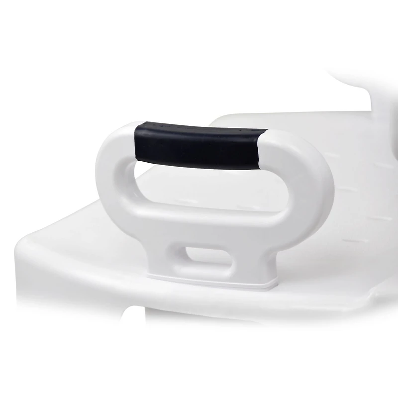 Drive Medical White Premium Series Shower Chair with Back and Arms