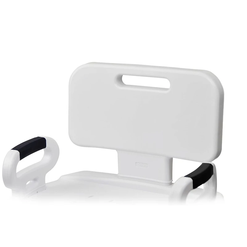 Drive Medical White Premium Series Shower Chair with Back and Arms