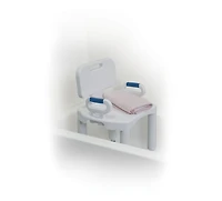 Drive Medical White Premium Series Shower Chair with Back and Arms