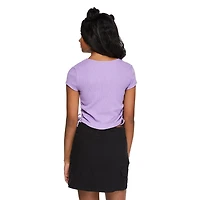 My Sister's Closet Girls' Side Ruched V-Neck Top