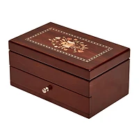 Mele and Co Boîte à bijoux en bois finition noyer Brynn