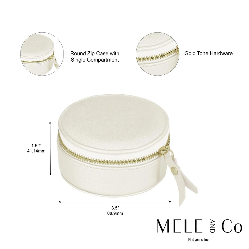 Mele and Co Stow and Go Mini Black Travel Jewellery Case