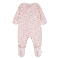 Huggies Baby Girls' Layette Organic Cotton Footed Coverall