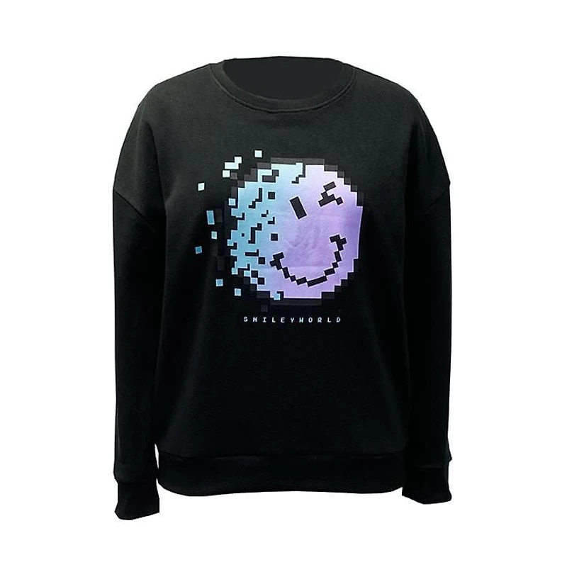 Ladies Smiley World sweatshirt.