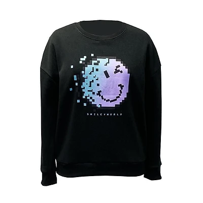 Ladies Smiley World sweatshirt.