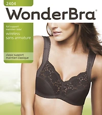 WonderBra Full Support Cushioned Strap Wireless Bra, Sizes 34B - 44DD