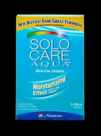 Solution tout-en-un Aqua de Solocare pour lentilles de contact douces 2X360 Paquet double Solution tout-en-un