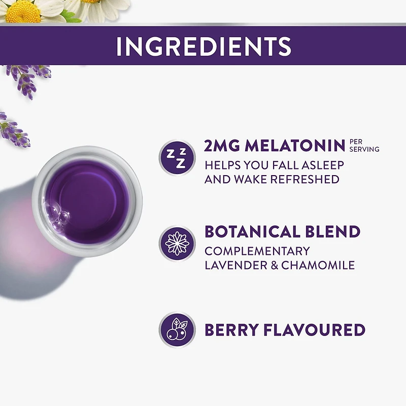 ZzzQuil Pure Zzzs Melatonin Liquid, Sleep Aid, Liquid Melatonin 2mg, with Chamomile & Lavender, Fall Asleep Faster, Melatonin Sleep Aids for Adults, Berry Flavoured