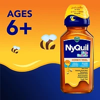 Vicks DayQuil and NyQuil Kids Honey Flavour Medicine, Daytime Cough Relief and Nighttime Relief of Cough, Runny Nose, Stuffy Nose, Sneezing, Cold Symptoms, Convenience Pack, 2 x Bottles