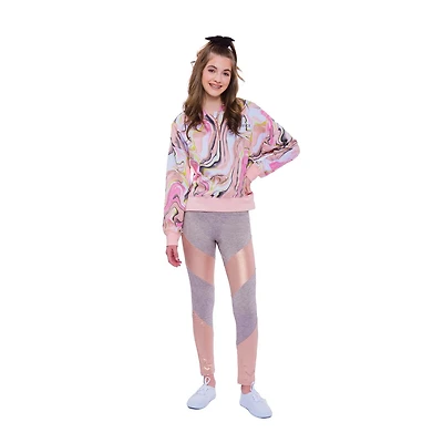 Sweat à capuche zippé Justice Swirl pour fille