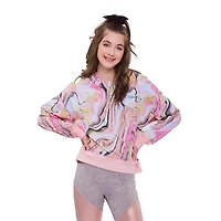 Sweat à capuche zippé Justice Swirl pour fille