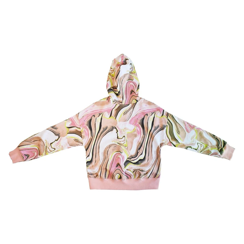 Sweat à capuche zippé Justice Swirl pour fille