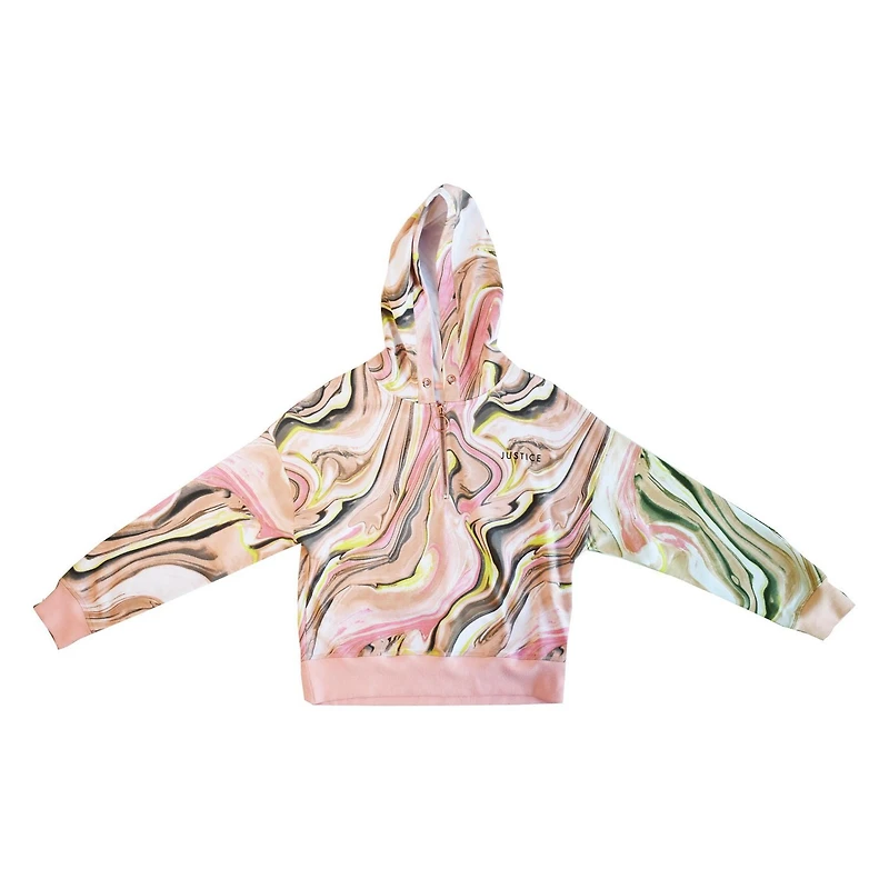 Sweat à capuche zippé Justice Swirl pour fille