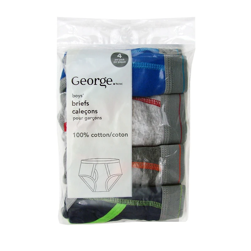 Lot de 4 caleçons George pour garçons Tailles 4-14