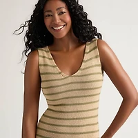 Robe sans manches en crochet pour femme Mexx