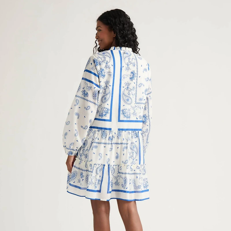 Robe à volants imprimée boutonnée Mexx pour femme