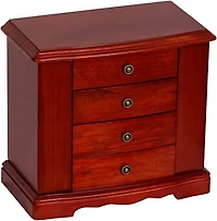 Mele and Co Harmony Cherry Finish Musical Wooden Jewellery Box