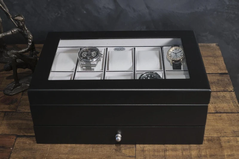 Mele and Co Boîte à montres en bois Grant Java
