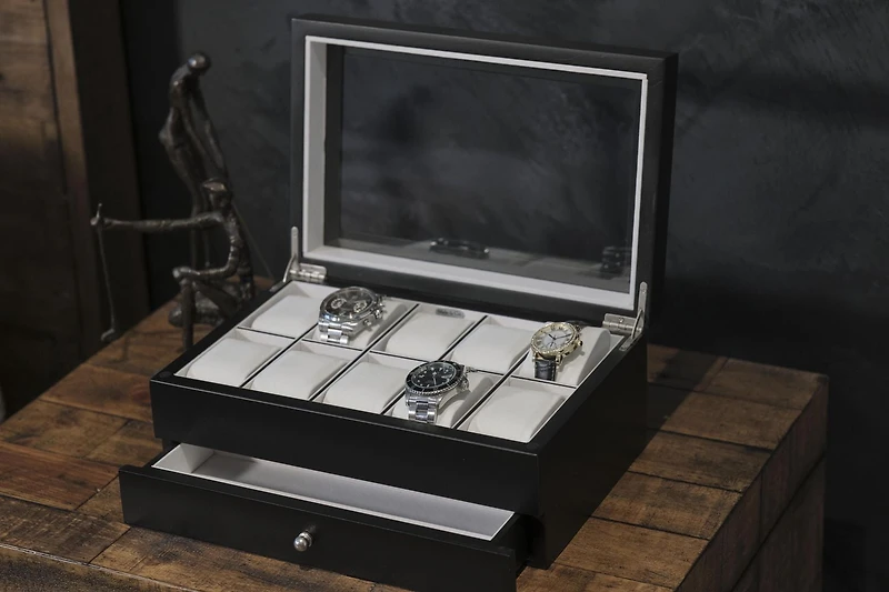 Mele and Co Boîte à montres en bois Grant Java
