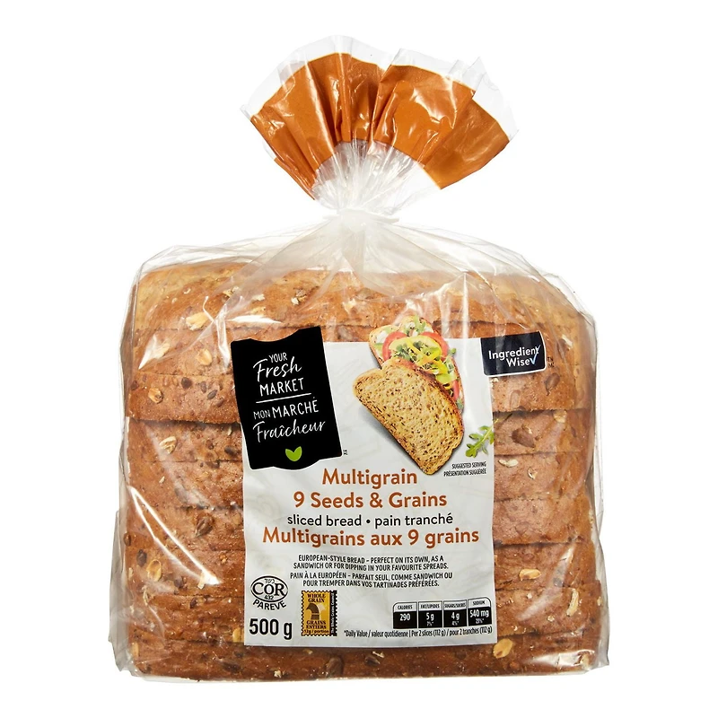 Your Fresh Market Multigrain 9 Seeds & Grains Sliced Bread