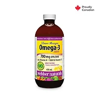 Webber Naturals® Lemon Meringue Liquid Omega-3 plus Vitamins A + 1000 IU Vitamin D, 700 mg EPA/DHA